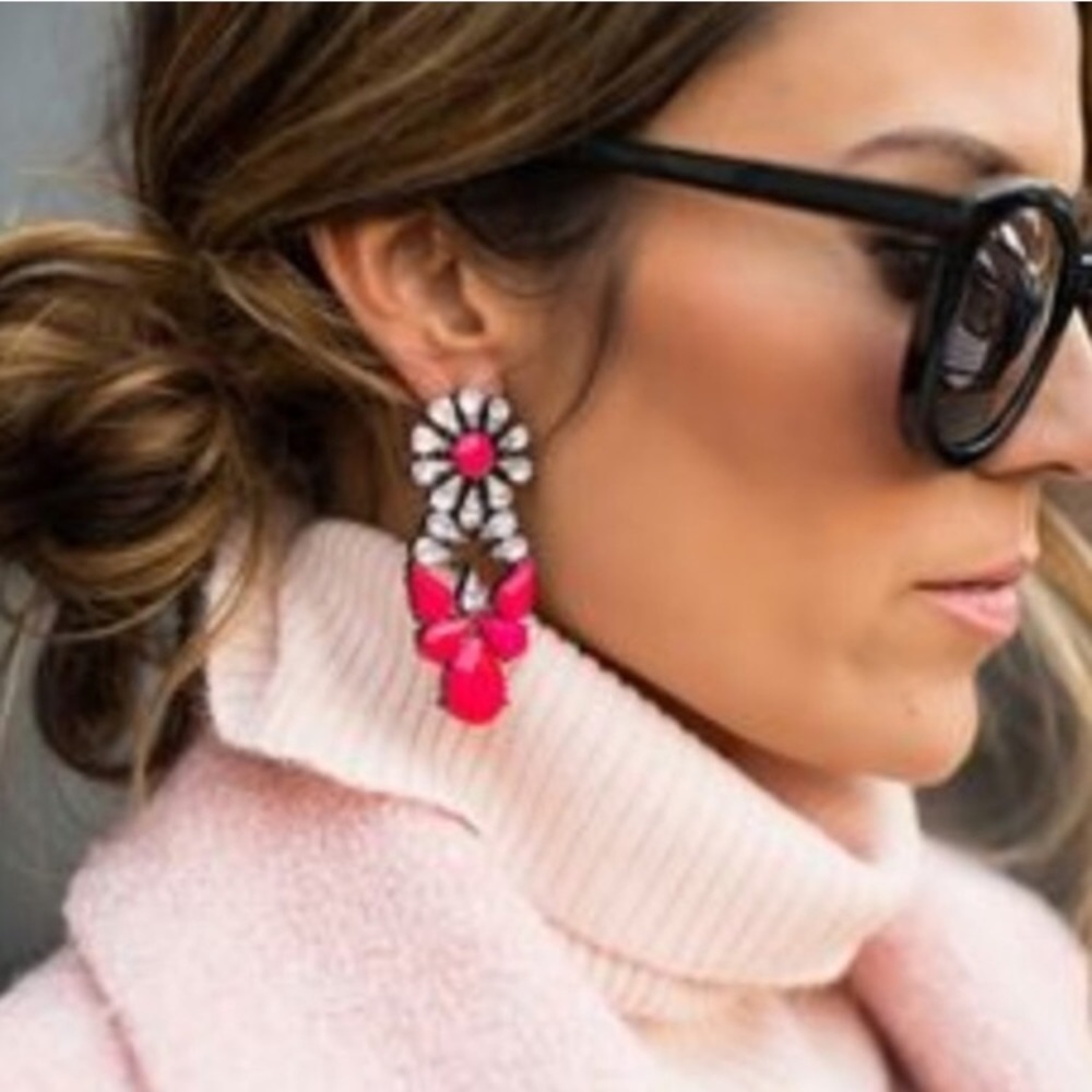Pink Jewel Earrings